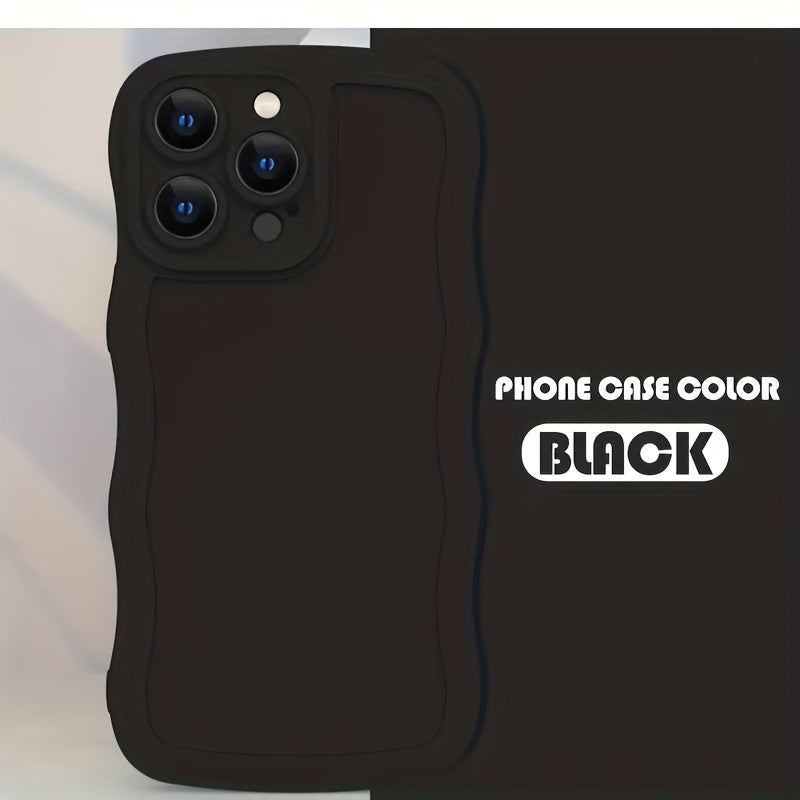 Big Wave Black Anti-drop Shock Absorber Phone Case For IPhone14/14Pro/14Pro Max/14 Plus, IPhone13/13Pro/13Pro Max, IPhone12/12Pro/12Pro Max, IPhone11/11pro/11Pro Max, IPhone X/XS/XR/XS MAX, IPhone7/8/7Plus/8Plus