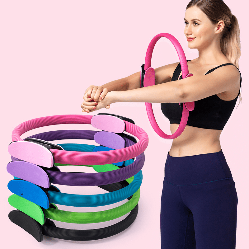 1pc Ultimate Pilates Yoga Resistance Ring - Enhanced Home Fitness Tool for Total Body Sculpting & Muscle Strengthening - Multi-Function Workout Accessory