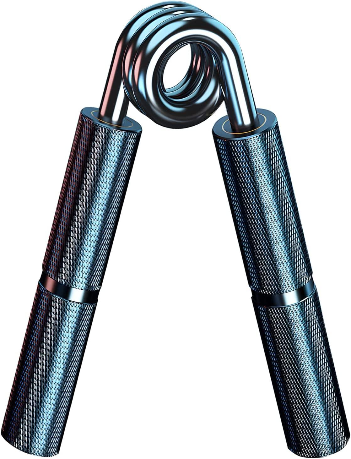 1pc YZLSPORTS Aluminum Alloy Hand Grip Strengthener, 50-350 LB Metal Hand Gripper for Enhanced Grip and Forearm Strength, Uncharged Fitness Equipment for Training and Exercise, Black - Ideal for New Year, Easter, Halloween, I
