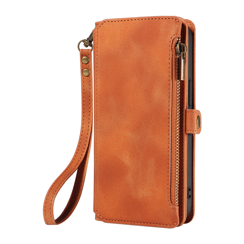 For IPhone 15/14/13/12/11 Pro Max Phone Case, Blocking Wallet Case For Women Men With 9 Credit Card Holder Zipper PU Faux Leather Protective Phone Cover