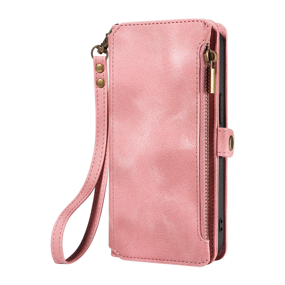 For IPhone 15/14/13/12/11 Pro Max Phone Case, Blocking Wallet Case For Women Men With 9 Credit Card Holder Zipper PU Faux Leather Protective Phone Cover
