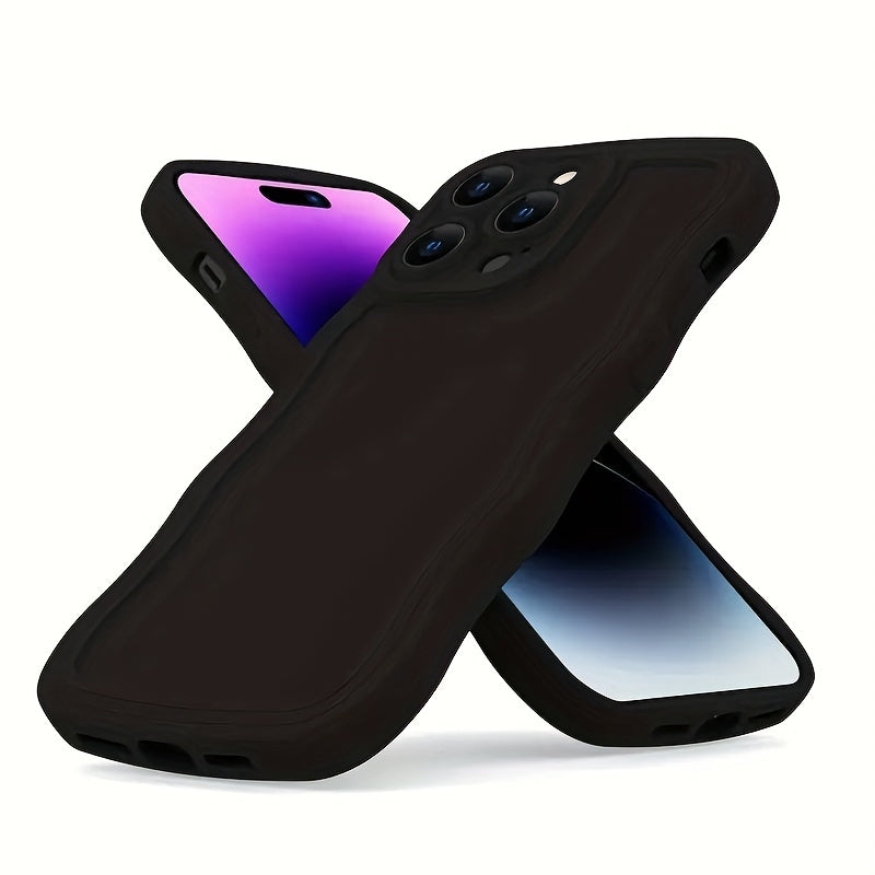 Big Wave Black Anti-drop Shock Absorber Phone Case For IPhone14/14Pro/14Pro Max/14 Plus, IPhone13/13Pro/13Pro Max, IPhone12/12Pro/12Pro Max, IPhone11/11pro/11Pro Max, IPhone X/XS/XR/XS MAX, IPhone7/8/7Plus/8Plus