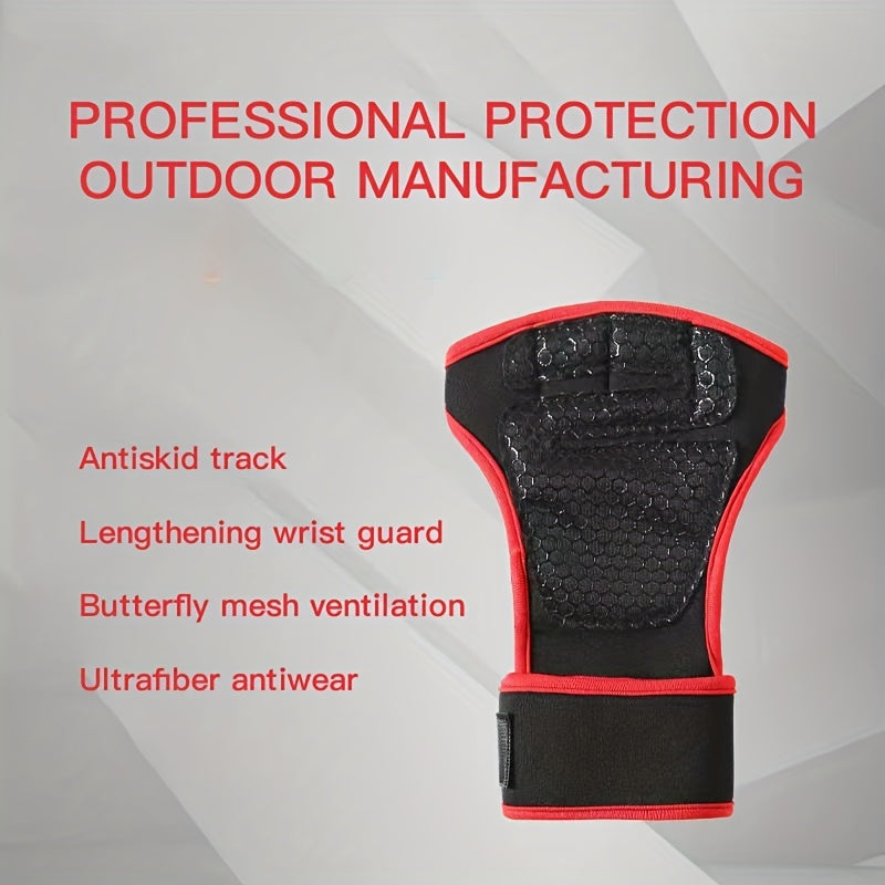 1 Pair of Premium Unisex Weightlifting Gloves - Enhanced Grip, Wrist Support, and Palm Protection for Fitness, Sports, Bodybuilding, and Gymnastics Enthusiasts - Durable, Breathable, and Comfortable Design for Optimal Perform