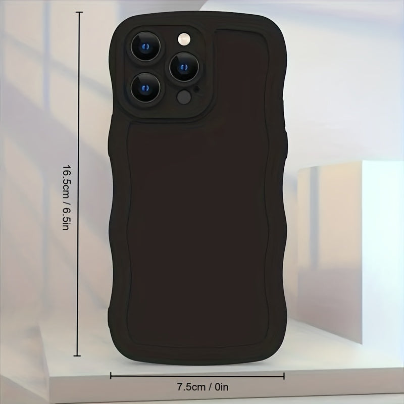 Big Wave Black Anti-drop Shock Absorber Phone Case For IPhone14/14Pro/14Pro Max/14 Plus, IPhone13/13Pro/13Pro Max, IPhone12/12Pro/12Pro Max, IPhone11/11pro/11Pro Max, IPhone X/XS/XR/XS MAX, IPhone7/8/7Plus/8Plus