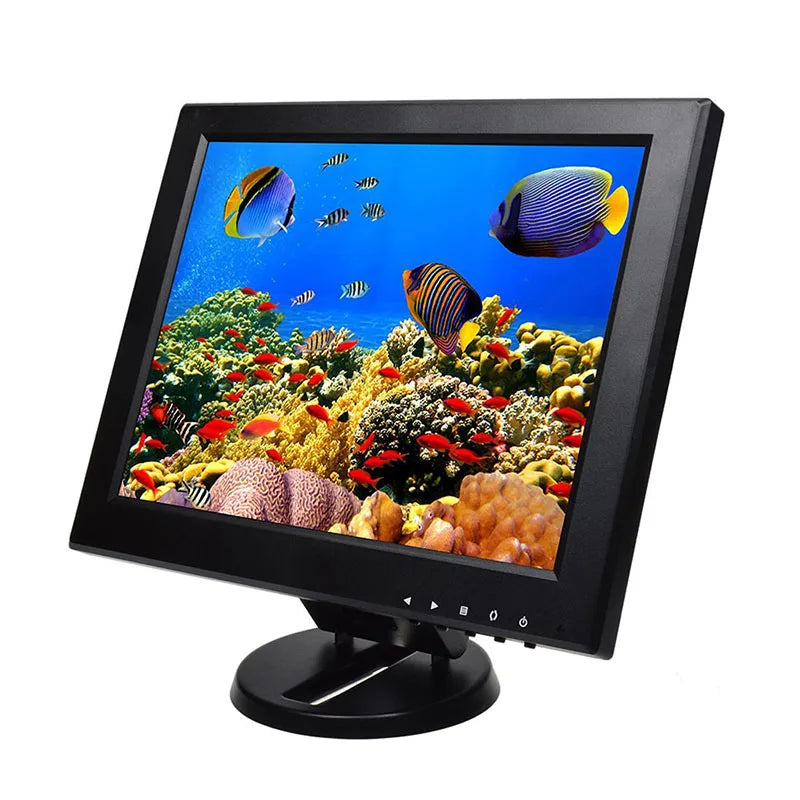 12 Inch 1024x768 800x600 Industrial LCD Monitor Display For CCTV Car DVR Microscope Camera Built-In Speaker