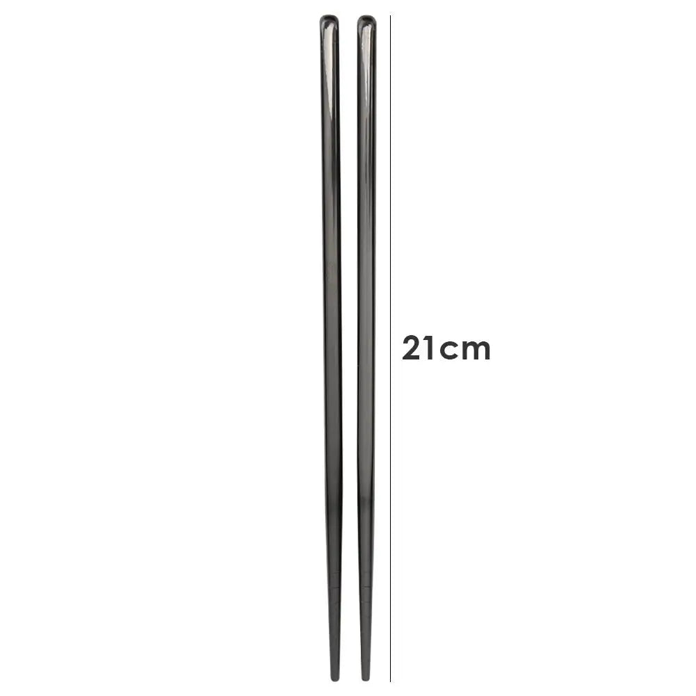 1 Pair Stainless Steel Chopsticks Portable Non-slip Food Sticks Tableware 21cm Chinese Chopsticks Tableware Kitchen Tools