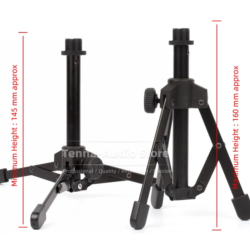 For SHURE MV7 MV 7 MV7X X Microphone Tripod Stand Foldable Table Mic Boom Desk Holder Tabletop Bracket Heavy Duty Desktop Mount