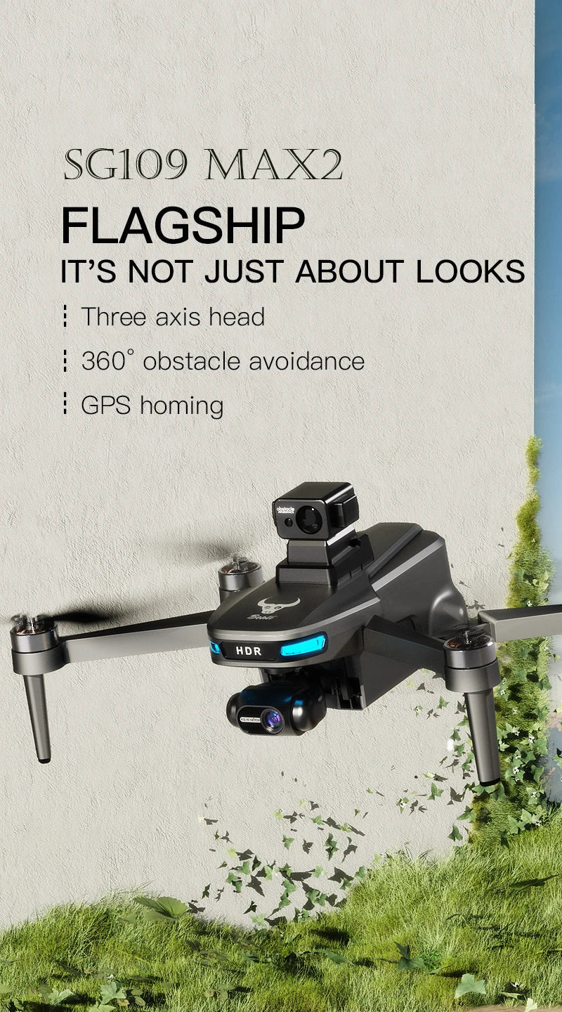 ZLL SG109 Max2 Drone 4K HD Camera Three-axis Gimbal Obstacle Avoidance GPS Brushless MINI Drone Foldable Quadcopter Toy For Kids