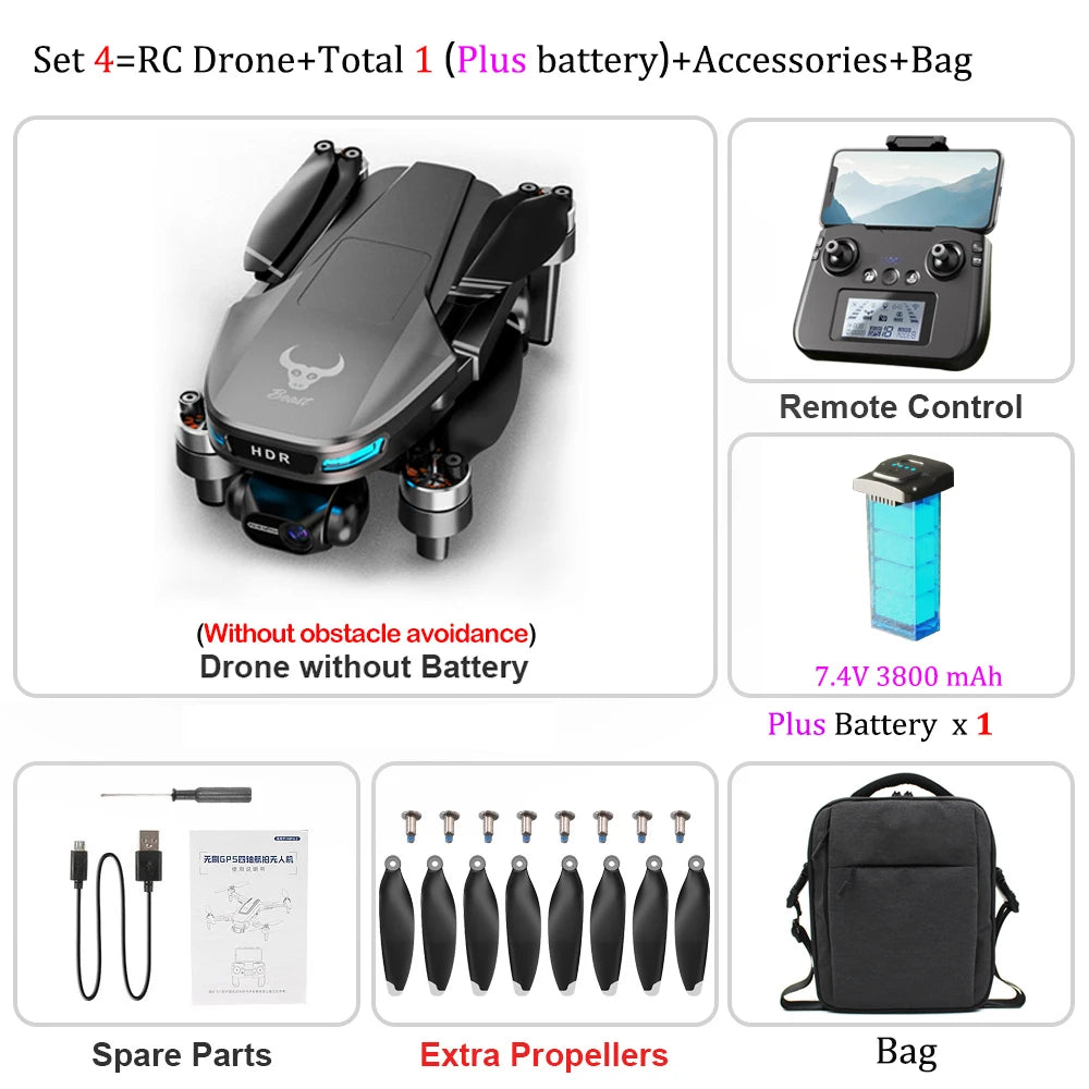 ZLL SG109 Max2 Drone 4K HD Camera Three-axis Gimbal Obstacle Avoidance GPS Brushless MINI Drone Foldable Quadcopter Toy For Kids