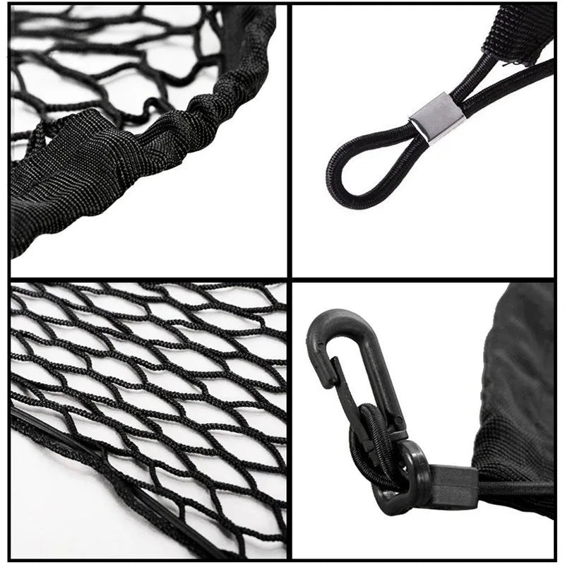 1pc Car Pet Isolation Net Dog Luggage Cat Storage Obstacle Network Safe Driving Fixed Hook Trunk Net Bag 120cm/70 Auto Organizer
