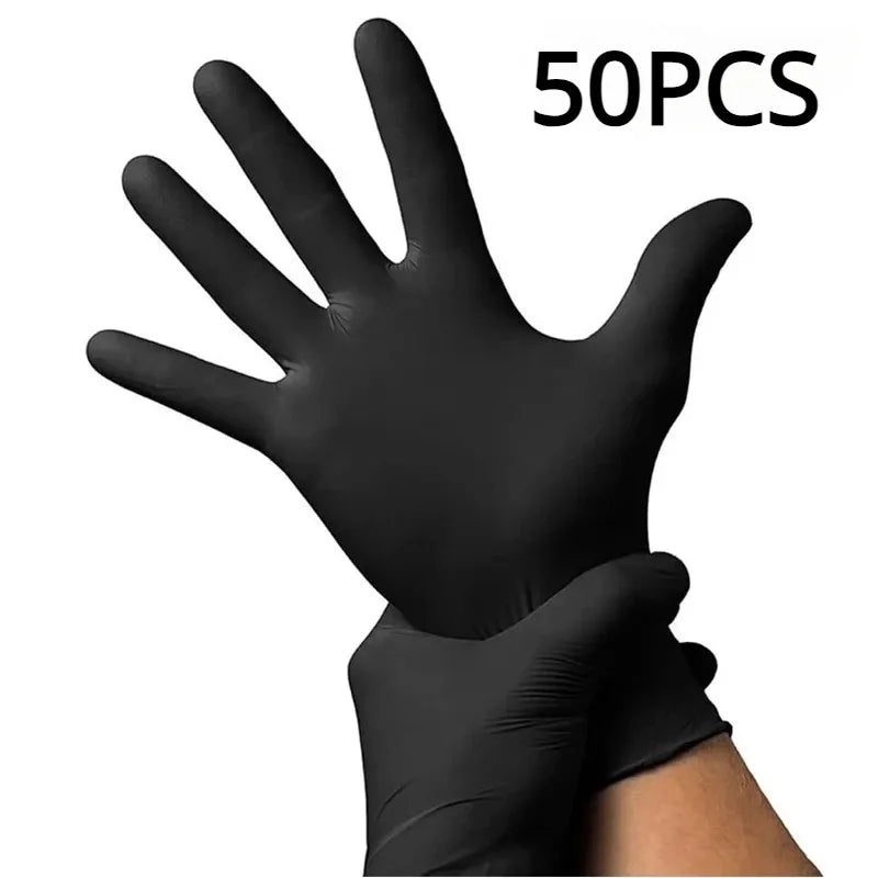 100/50/20PCS Disposable Black Nitrile Gloves For Household Cleaning Work Safety Tools Gardening Gloves Kitchen Cooking Tools
