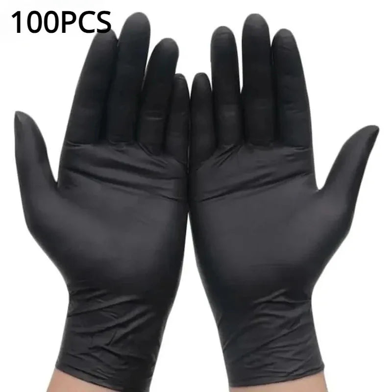 100/50/20PCS Disposable Black Nitrile Gloves For Household Cleaning Work Safety Tools Gardening Gloves Kitchen Cooking Tools