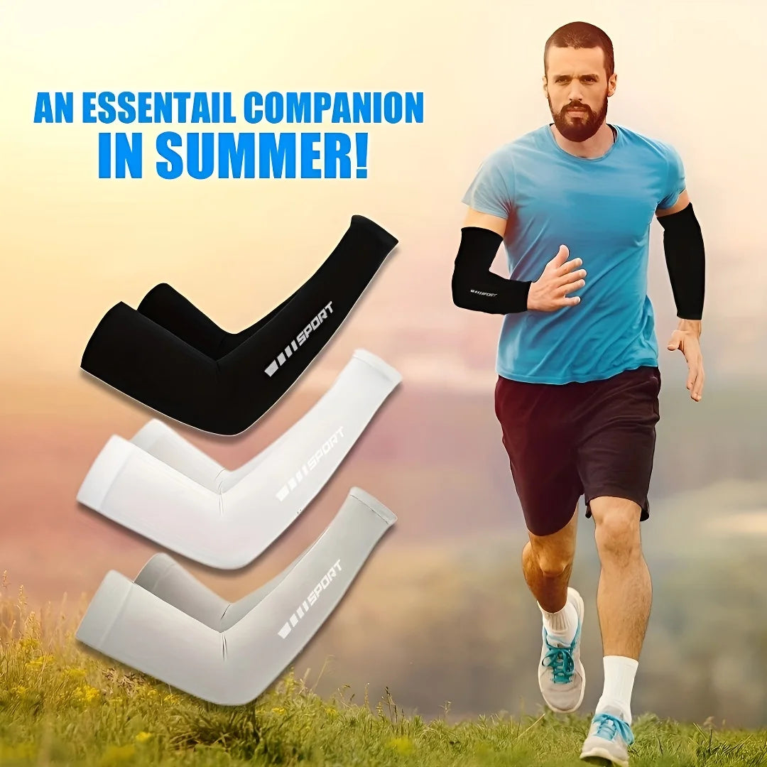 1/2/4 Pairs UV Sun Protection Arm Sleeves for Men Women, Compression Cooling Sun Sleeves - Sports - Workouts - Tattoo Cover