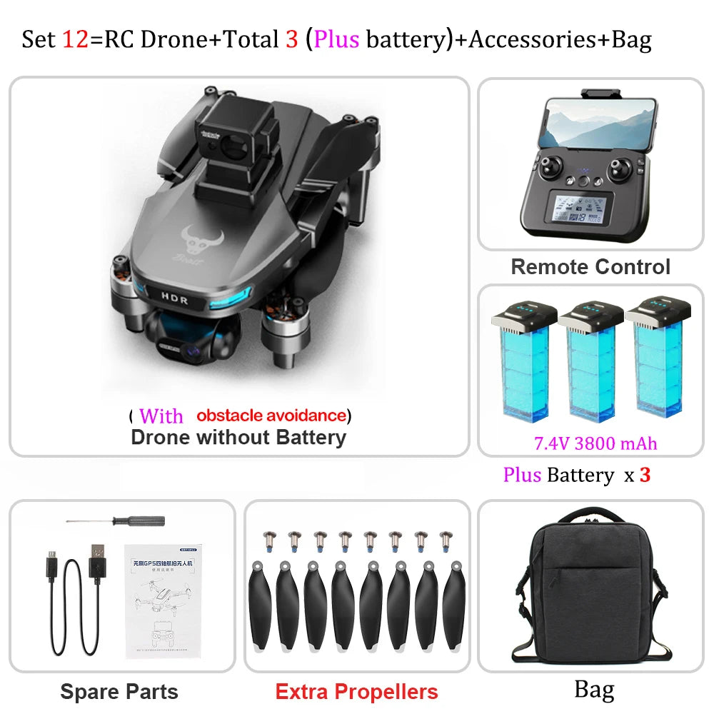 ZLL SG109 Max2 Drone 4K HD Camera Three-axis Gimbal Obstacle Avoidance GPS Brushless MINI Drone Foldable Quadcopter Toy For Kids