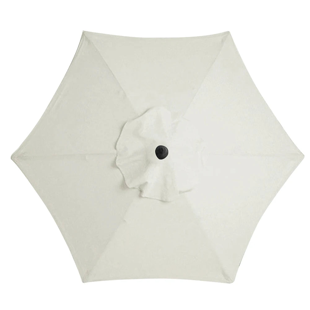 6 Bones Umbrella Replacement Canopy Without Stand 2m Parasol Replaceable Cloth UV Protection Detachable for Outdoor Beach Garden