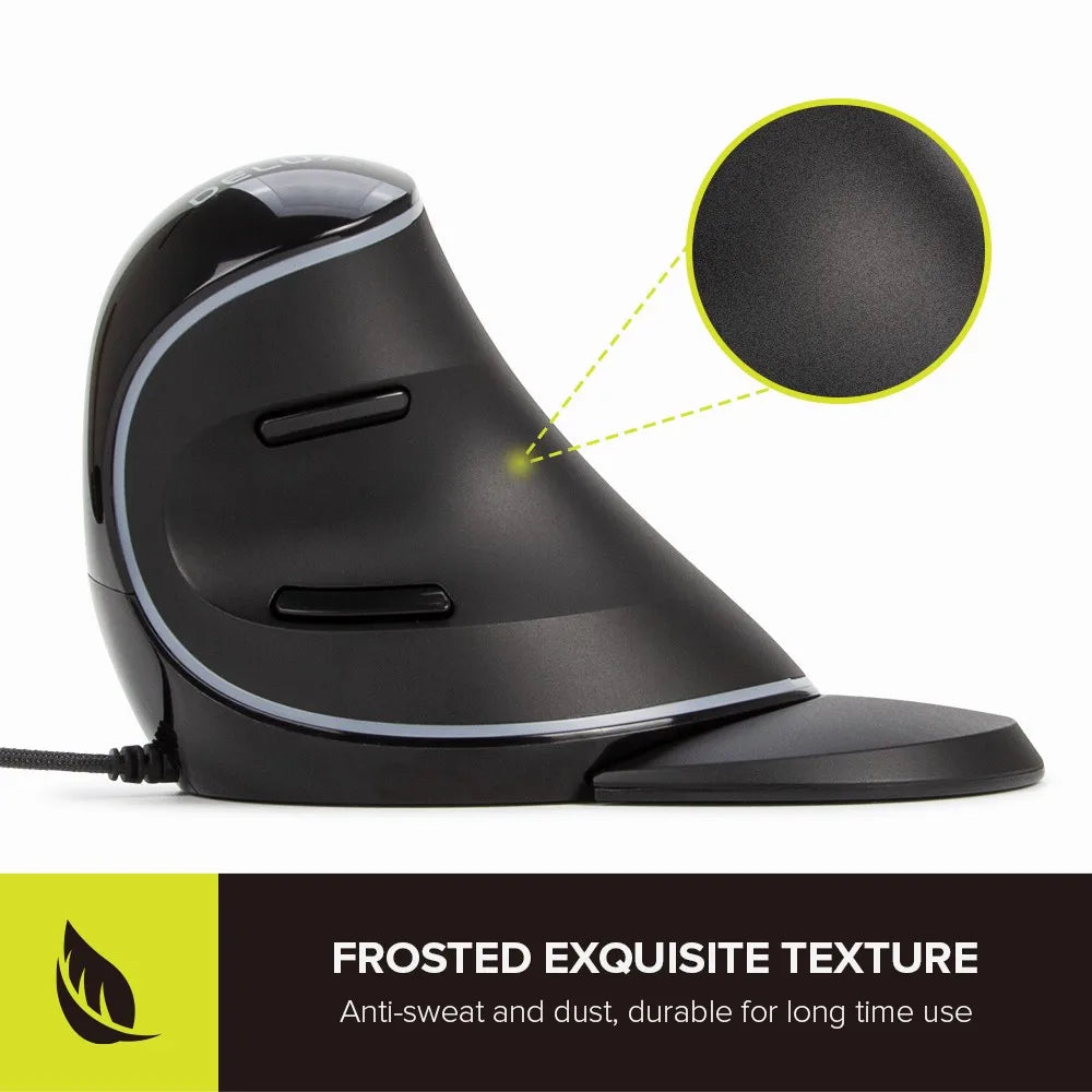 12800DPI Ergonomics Vertical Gaming Programmable Macro Delux M618 PLUS Wired Mouse 6 Buttons RGB Wireless Right Hand Mice