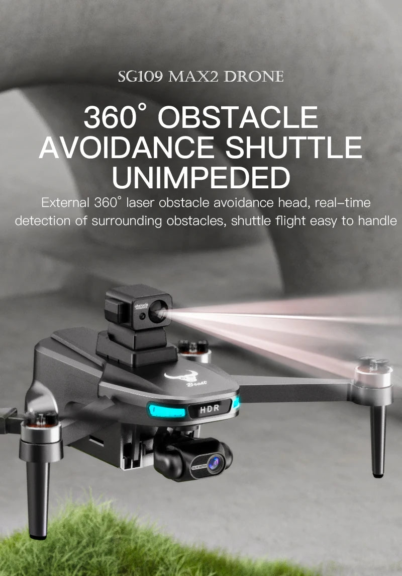 ZLL SG109 Max2 Drone 4K HD Camera Three-axis Gimbal Obstacle Avoidance GPS Brushless MINI Drone Foldable Quadcopter Toy For Kids