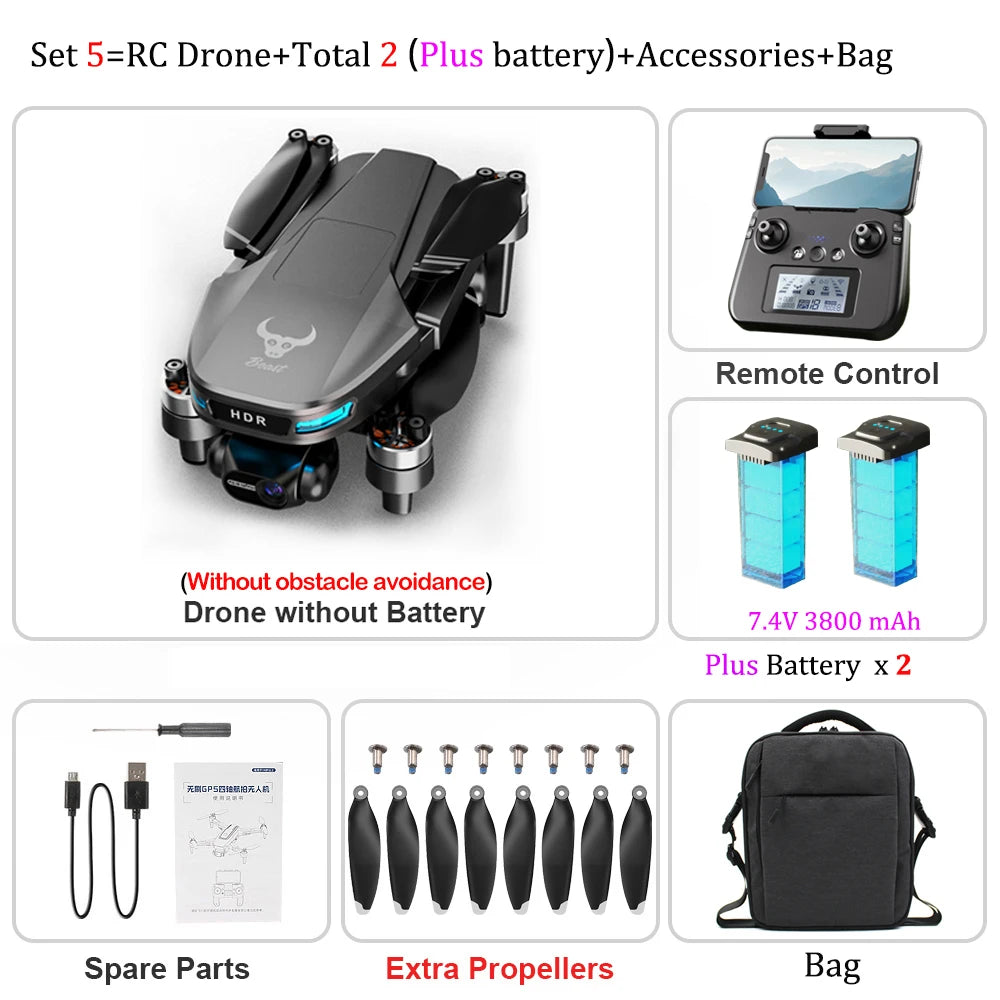 ZLL SG109 Max2 Drone 4K HD Camera Three-axis Gimbal Obstacle Avoidance GPS Brushless MINI Drone Foldable Quadcopter Toy For Kids