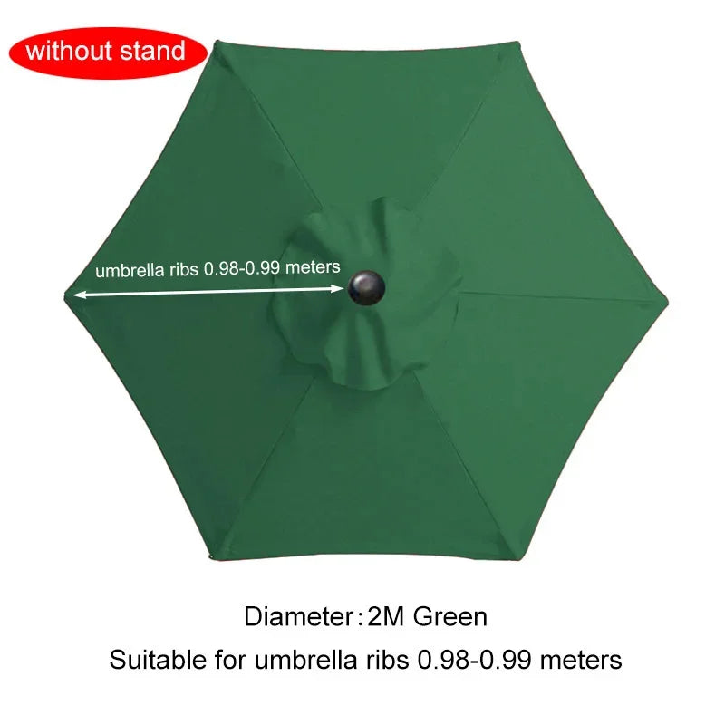 2/2.7/3 Meters Parasol Replacement Cloth Garden Parasol Canopy Cover Suit for 6/8 Arm Banana Umbrella Cover