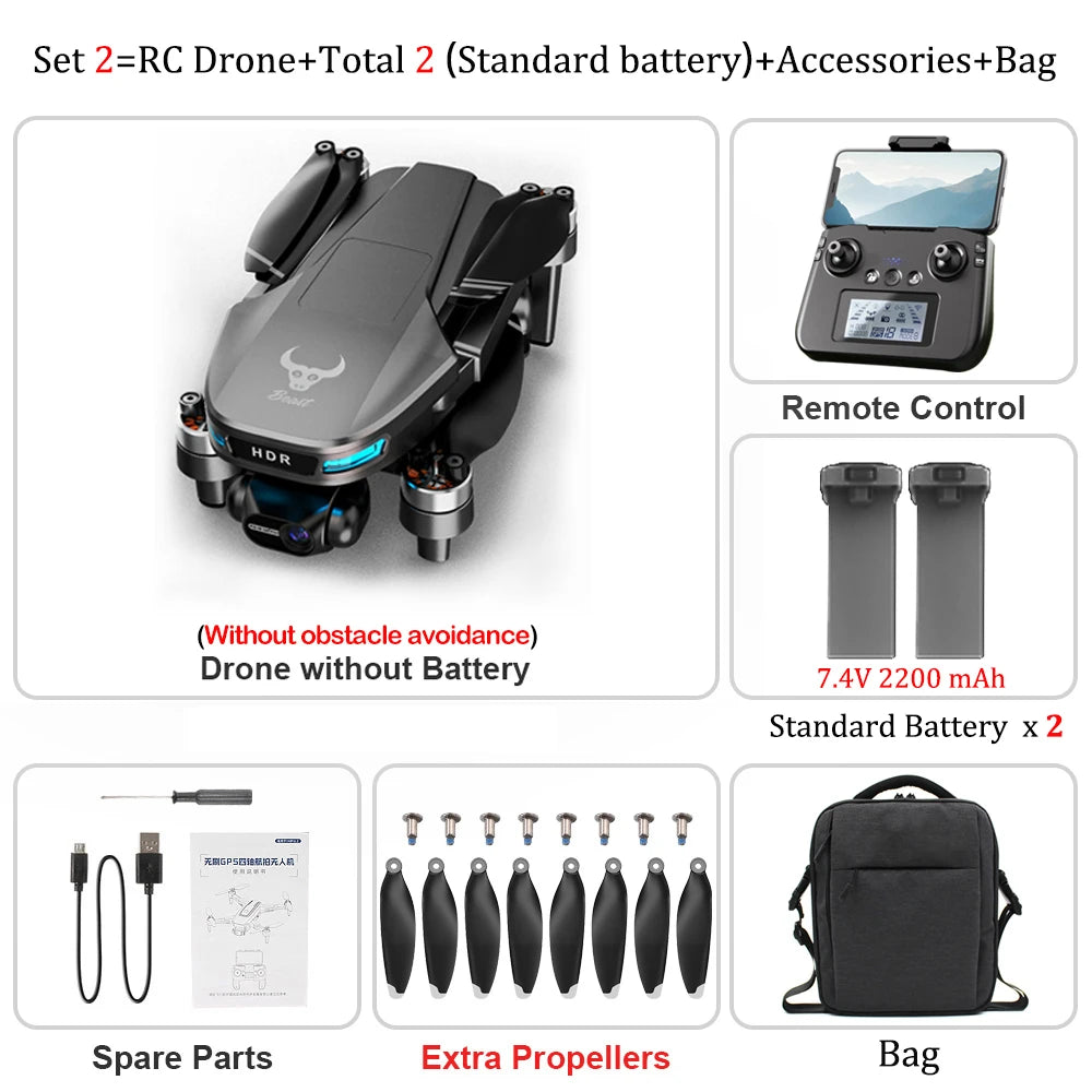 ZLL SG109 Max2 Drone 4K HD Camera Three-axis Gimbal Obstacle Avoidance GPS Brushless MINI Drone Foldable Quadcopter Toy For Kids