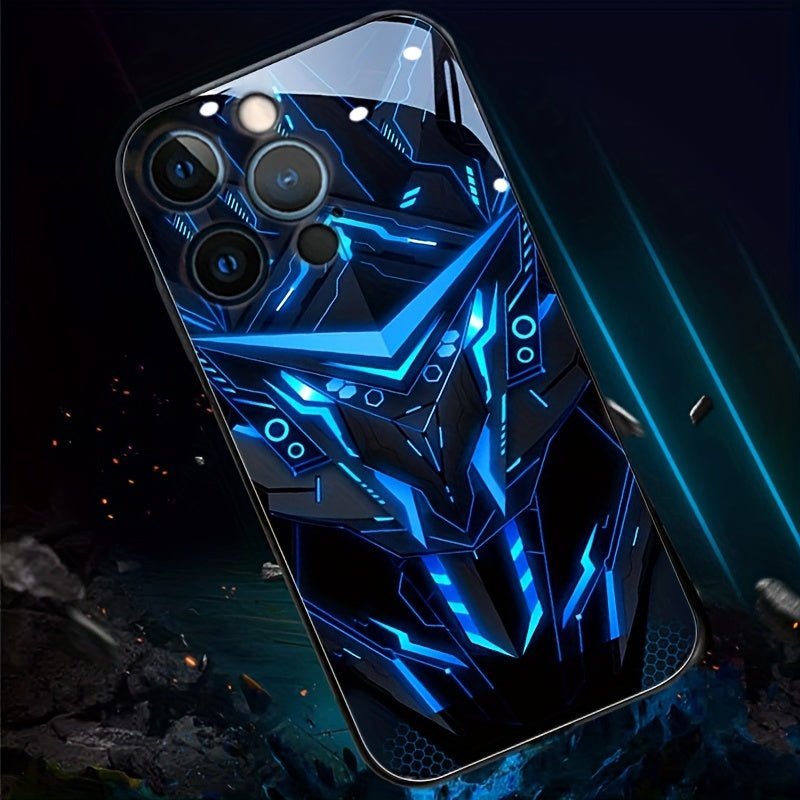 1 Pc Vibrant LED Voice-Activated Phone Case - Smart Call Lighting, Shockproof Bumper, Frosty Skin Feel, Anti-Scratch for IPhone 14/14Plus/14Pro/14Pro Max, IPhone13/13Mini/13Pro/13Pro Max - Colorful Glowing Fun