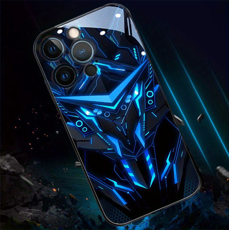 1 Pc Vibrant LED Voice-Activated Phone Case - Smart Call Lighting, Shockproof Bumper, Frosty Skin Feel, Anti-Scratch for IPhone 14/14Plus/14Pro/14Pro Max, IPhone13/13Mini/13Pro/13Pro Max - Colorful Glowing Fun