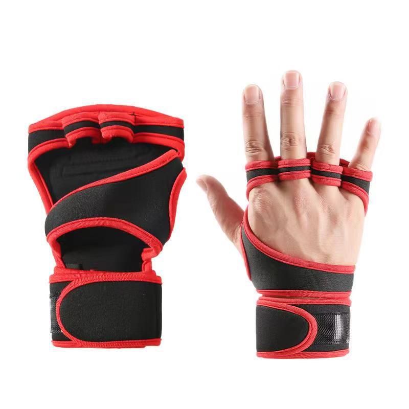 1 Pair of Premium Unisex Weightlifting Gloves - Enhanced Grip, Wrist Support, and Palm Protection for Fitness, Sports, Bodybuilding, and Gymnastics Enthusiasts - Durable, Breathable, and Comfortable Design for Optimal Perform