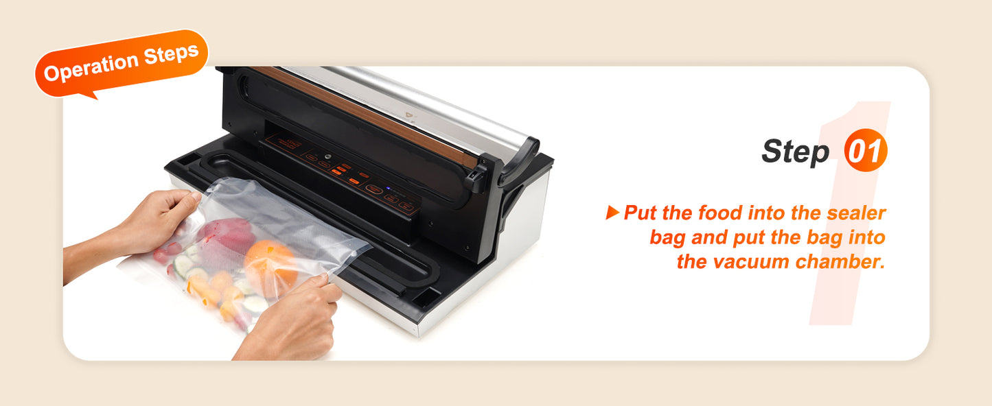 SucceBuy Commercial Vacuum Sealer Machine Multifunction Automatic Food Packaging with Bag Roll Storage Cutter for Home Kitchen