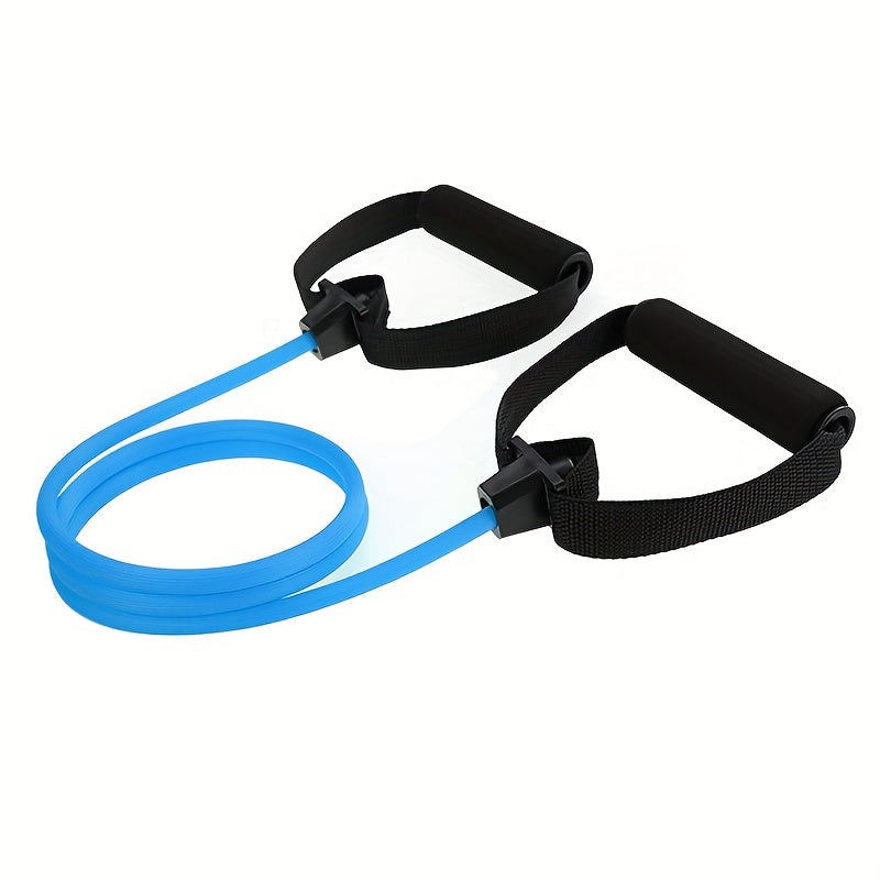 [1pc Premium U-Shaped Resistance Band] 1pc Premium TPE Resistance Band - U-Shaped, Elastic Fitness Rope with Comfort Handles in Red/Green/Black - Ideal for Home Workouts & Strength Training