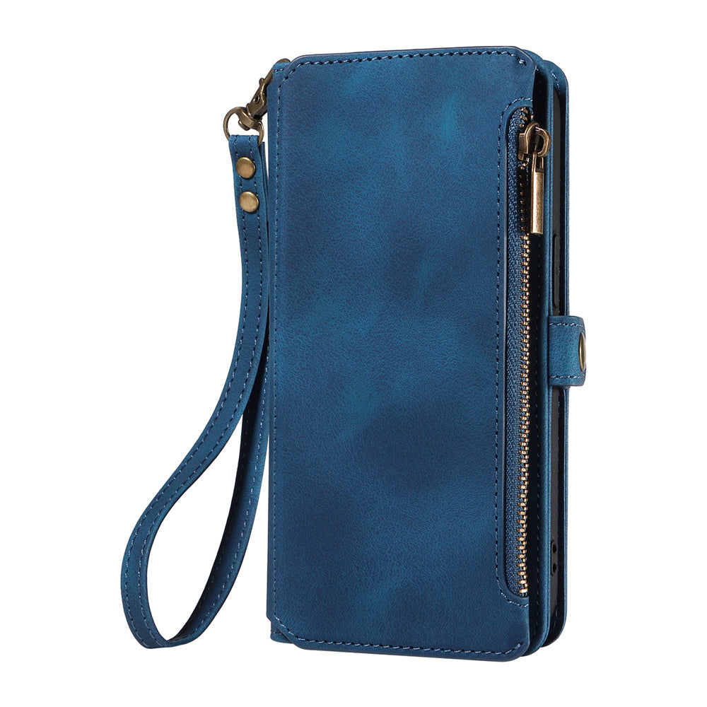 For IPhone 15/14/13/12/11 Pro Max Phone Case, Blocking Wallet Case For Women Men With 9 Credit Card Holder Zipper PU Faux Leather Protective Phone Cover