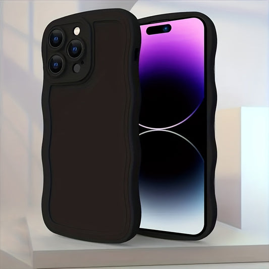 Big Wave Black Anti-drop Shock Absorber Phone Case For IPhone14/14Pro/14Pro Max/14 Plus, IPhone13/13Pro/13Pro Max, IPhone12/12Pro/12Pro Max, IPhone11/11pro/11Pro Max, IPhone X/XS/XR/XS MAX, IPhone7/8/7Plus/8Plus