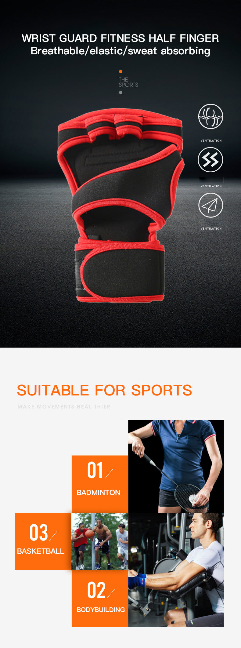 1 Pair of Premium Unisex Weightlifting Gloves - Enhanced Grip, Wrist Support, and Palm Protection for Fitness, Sports, Bodybuilding, and Gymnastics Enthusiasts - Durable, Breathable, and Comfortable Design for Optimal Perform