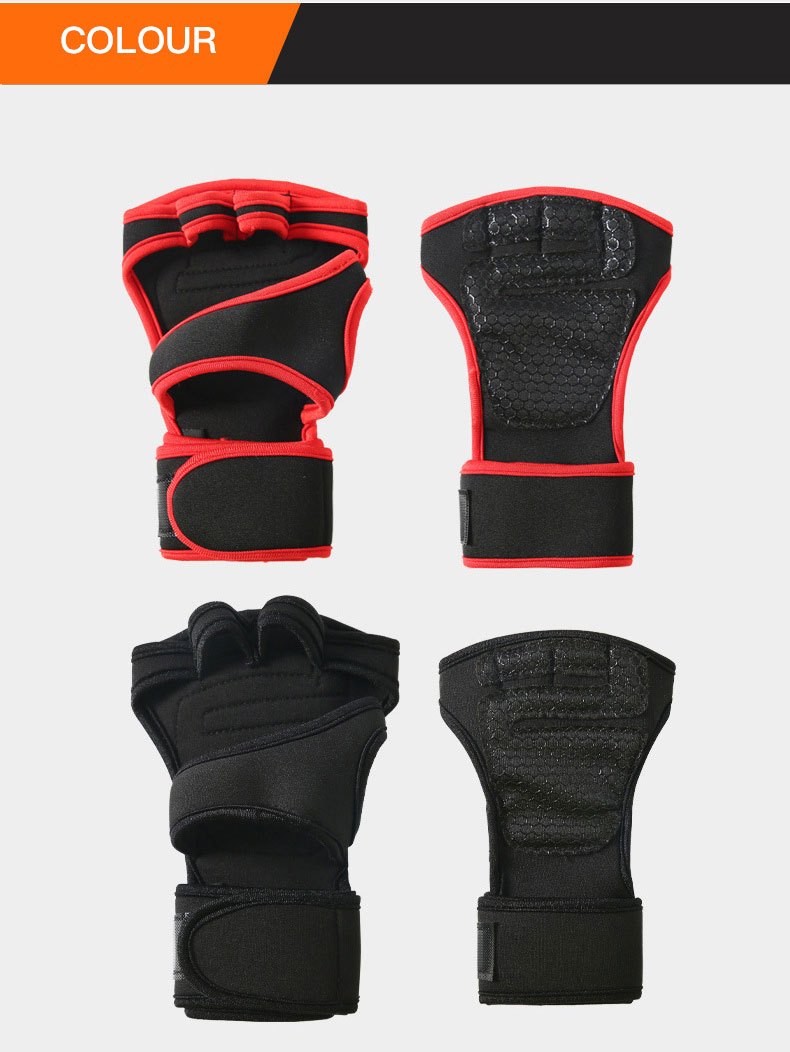 1 Pair of Premium Unisex Weightlifting Gloves - Enhanced Grip, Wrist Support, and Palm Protection for Fitness, Sports, Bodybuilding, and Gymnastics Enthusiasts - Durable, Breathable, and Comfortable Design for Optimal Perform