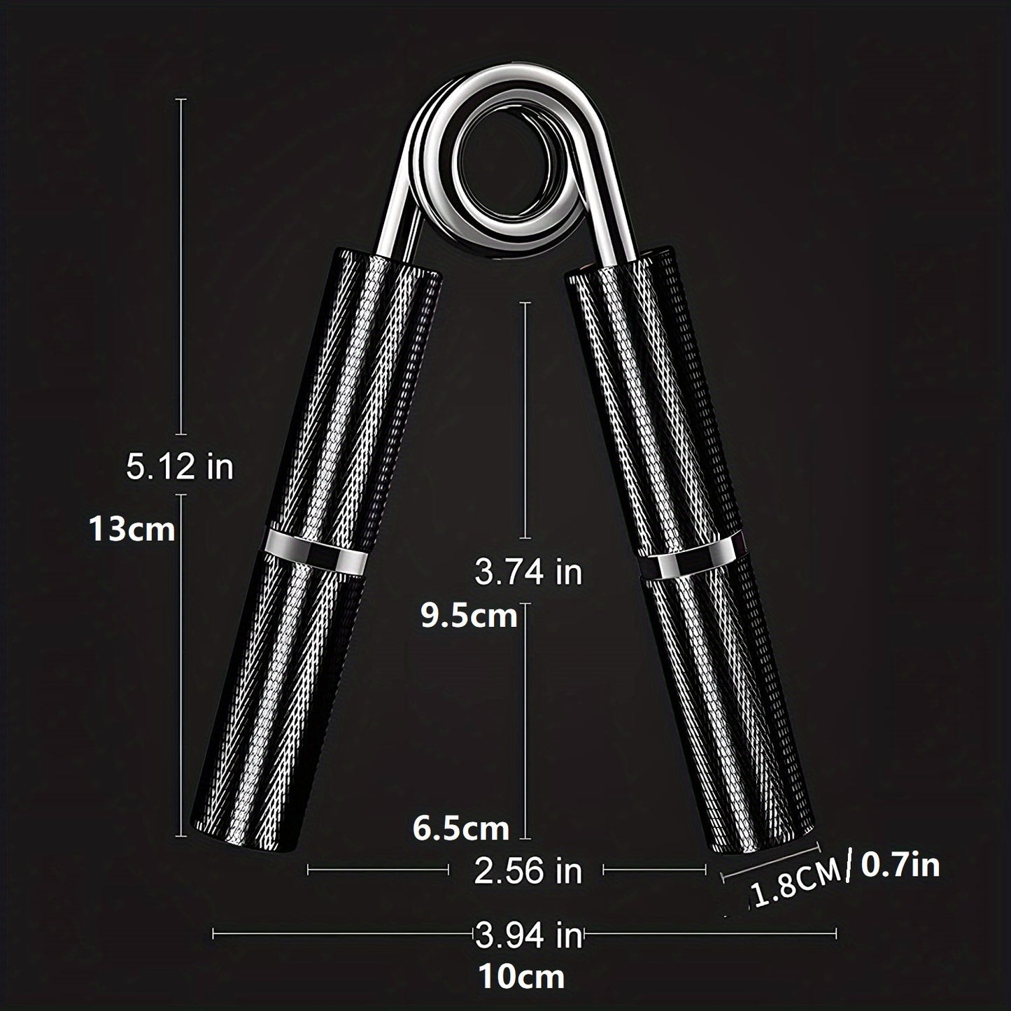 1pc YZLSPORTS Aluminum Alloy Hand Grip Strengthener, 50-350 LB Metal Hand Gripper for Enhanced Grip and Forearm Strength, Uncharged Fitness Equipment for Training and Exercise, Black - Ideal for New Year, Easter, Halloween, I