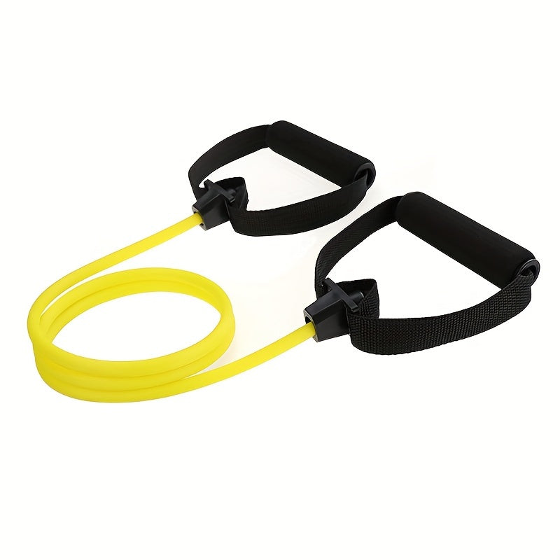 [1pc Premium U-Shaped Resistance Band] 1pc Premium TPE Resistance Band - U-Shaped, Elastic Fitness Rope with Comfort Handles in Red/Green/Black - Ideal for Home Workouts & Strength Training