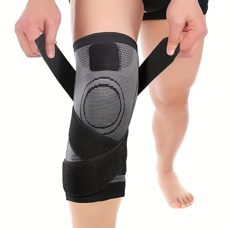 1pc High-Elastic Breathable Compression Knee Sleeve Protector for Sports, Gym, Hiking, Fitness, and Weightlifting - Joint Support and Protector