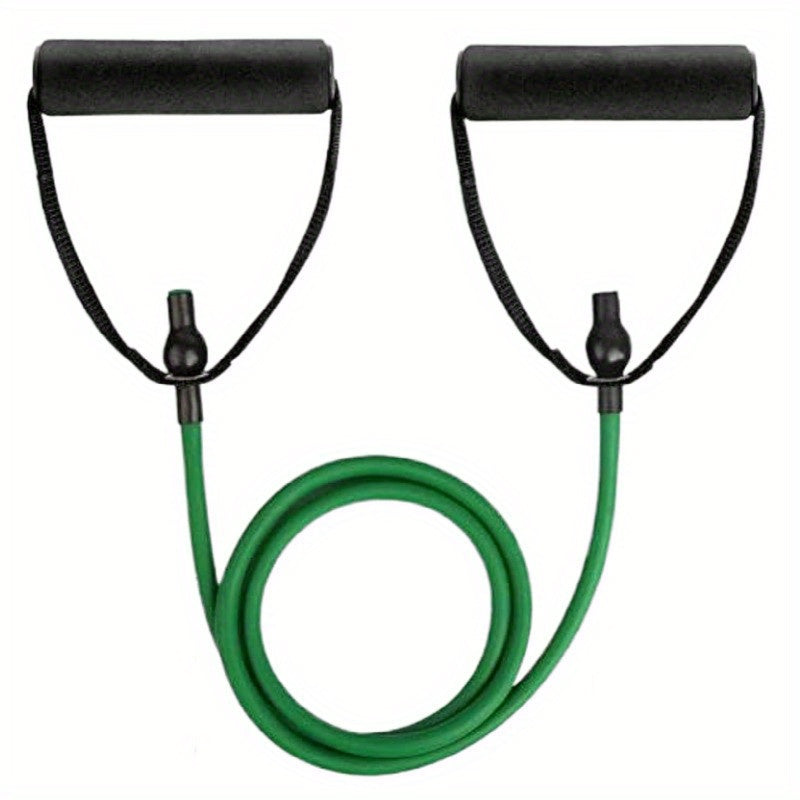 [1pc Premium U-Shaped Resistance Band] 1pc Premium TPE Resistance Band - U-Shaped, Elastic Fitness Rope with Comfort Handles in Red/Green/Black - Ideal for Home Workouts & Strength Training