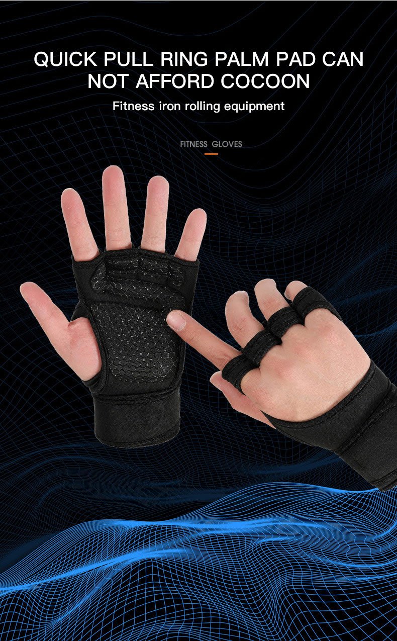 1 Pair of Premium Unisex Weightlifting Gloves - Enhanced Grip, Wrist Support, and Palm Protection for Fitness, Sports, Bodybuilding, and Gymnastics Enthusiasts - Durable, Breathable, and Comfortable Design for Optimal Perform