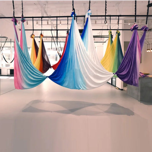 Yoga Hammock Color Gradient Space Yoga Anti-Gravity Traction Strength Training Stretch Training Yoga Fitness Equipment