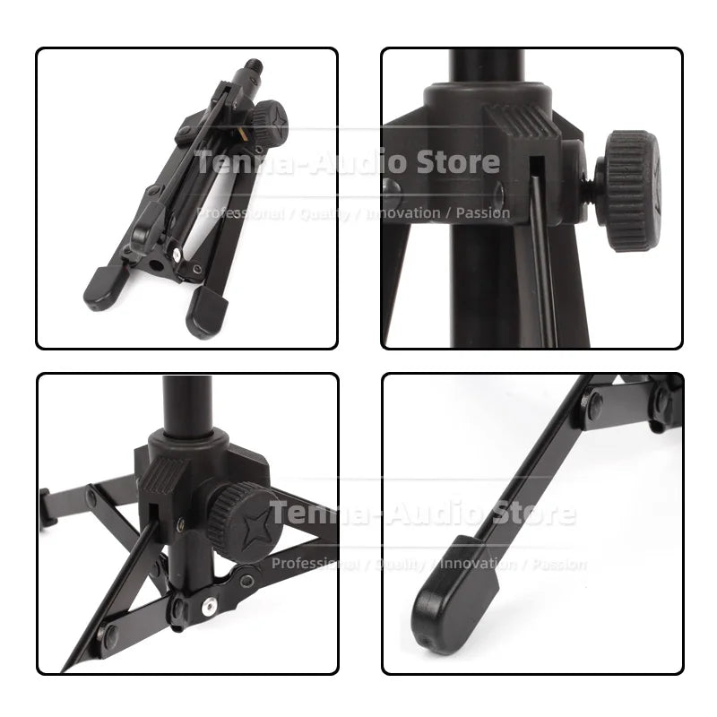 For SHURE MV7 MV 7 MV7X X Microphone Tripod Stand Foldable Table Mic Boom Desk Holder Tabletop Bracket Heavy Duty Desktop Mount