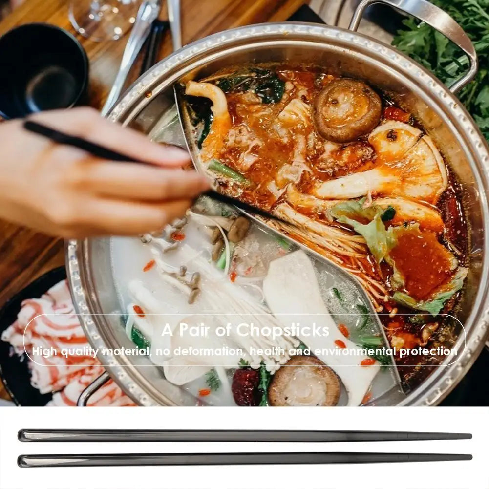 1 Pair Stainless Steel Chopsticks Portable Non-slip Food Sticks Tableware 21cm Chinese Chopsticks Tableware Kitchen Tools