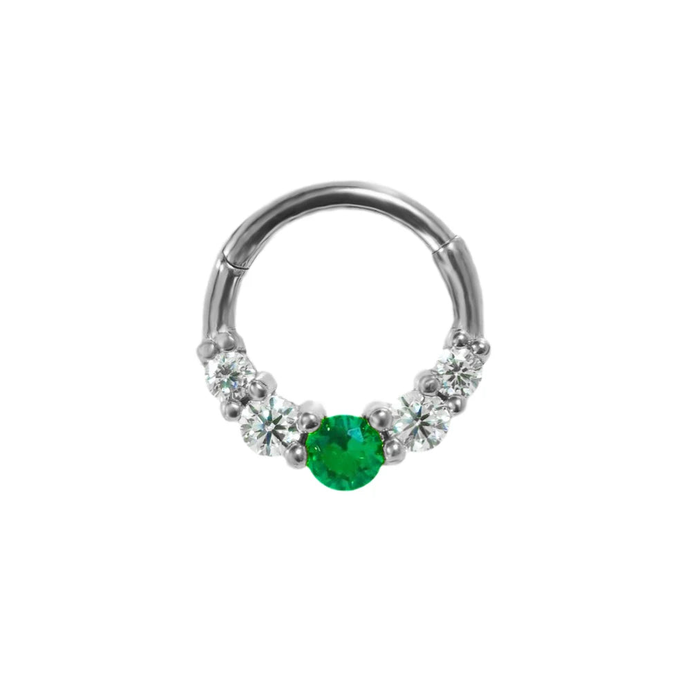 Zircon Clicker Daith Piercing Nose Ring  Ear Cartilage Helix Hoop Body Septum For Women Men 316L Surgical Steel