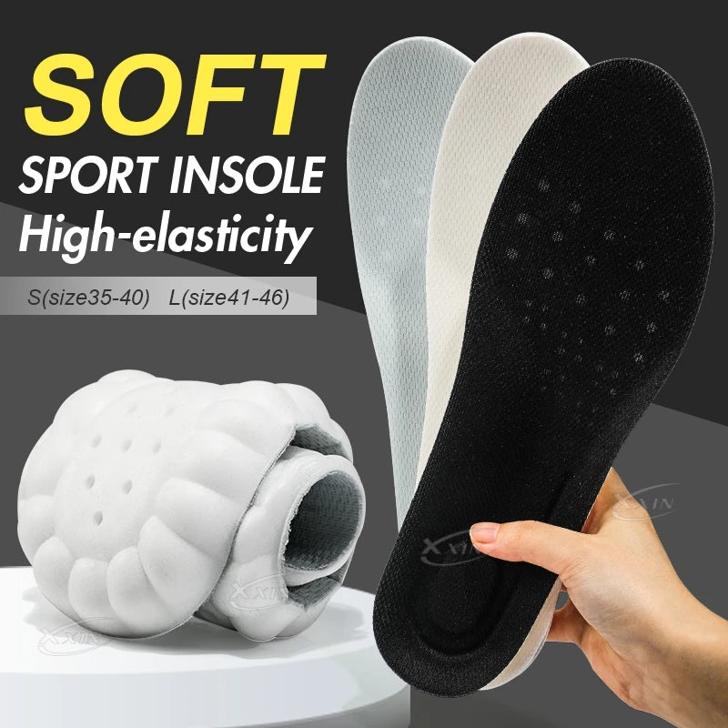 【Xxin】Cloud Shape Elastic Shoe Insoles for Men and Women Light Shock Absorption Sport Shoes Pad Soft Insole Size 35-46