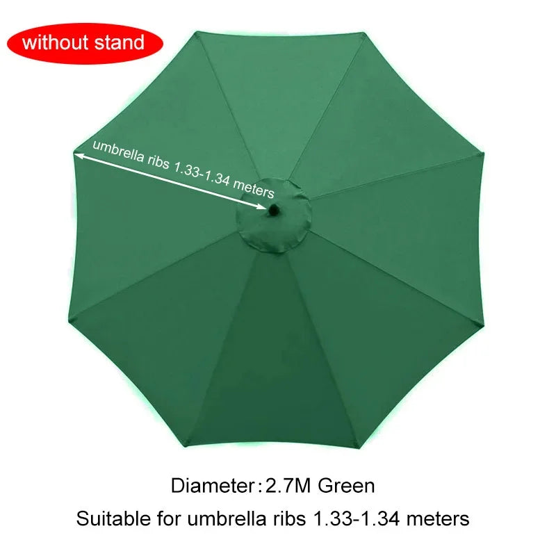 2/2.7/3 Meters Parasol Replacement Cloth Garden Parasol Canopy Cover Suit for 6/8 Arm Banana Umbrella Cover