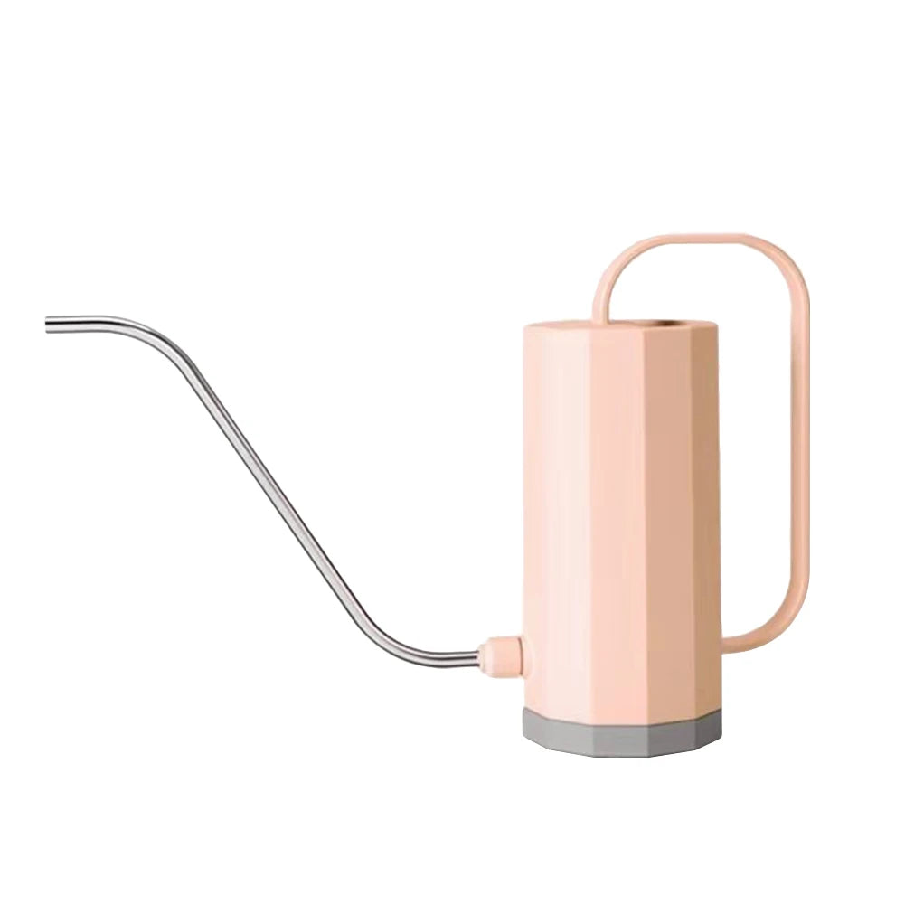 1L Plant Watering Can Stainless Steel Curved Mouth Flowers Watering Can Portable Multi-function Bonsai Garden Sprinkler Bottle