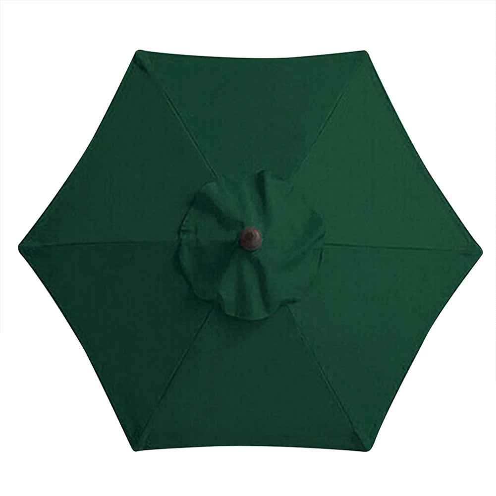 6 Bones Umbrella Replacement Canopy Without Stand 2m Parasol Replaceable Cloth UV Protection Detachable for Outdoor Beach Garden