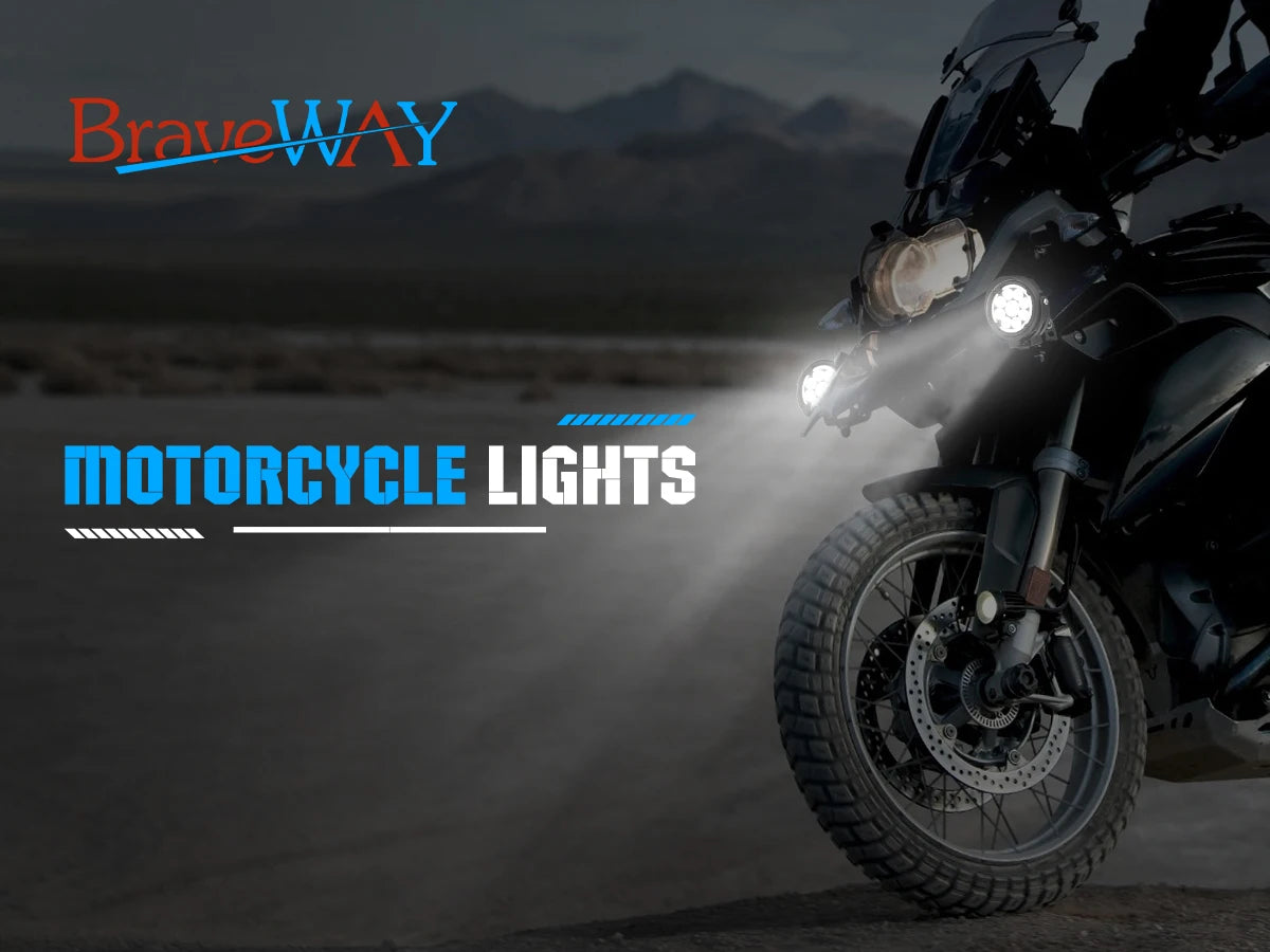 [Strobe] 4.5 Inch Motorcycle Auxiliary LED Fog Light with DRL LED Driving Spotlight Kit with Wire Harness