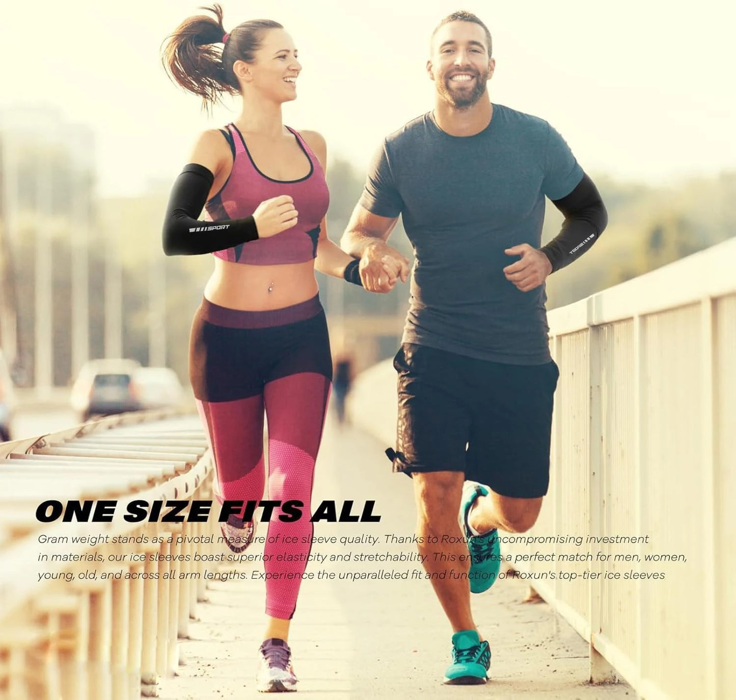1/2/4 Pairs UV Sun Protection Arm Sleeves for Men Women, Compression Cooling Sun Sleeves - Sports - Workouts - Tattoo Cover