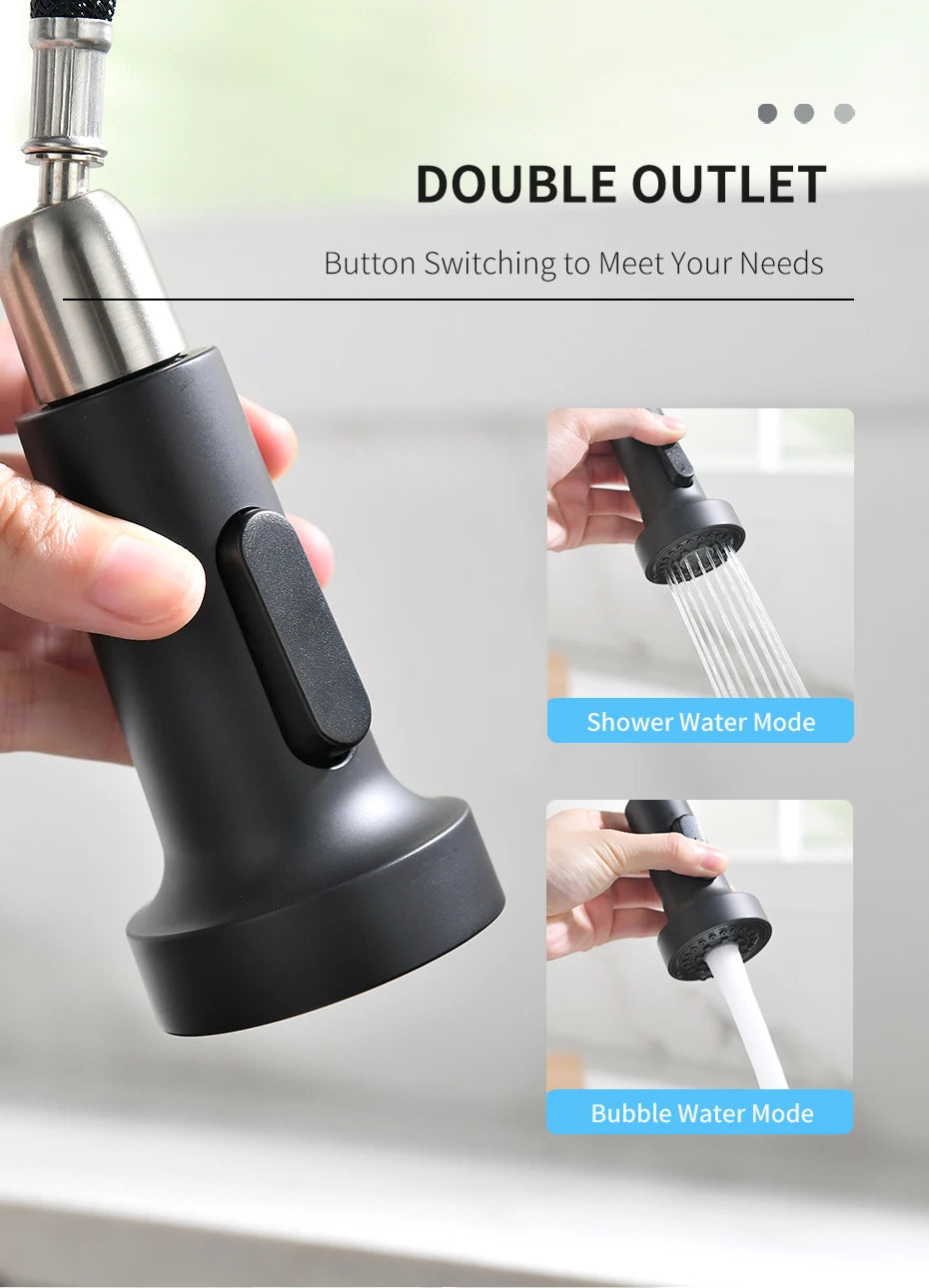 Touchless LED Light Kitchen Sink Faucet Pull Down Sprayer Smart Motion Sensor Activated Kitchen Faucet Matte Black 1079