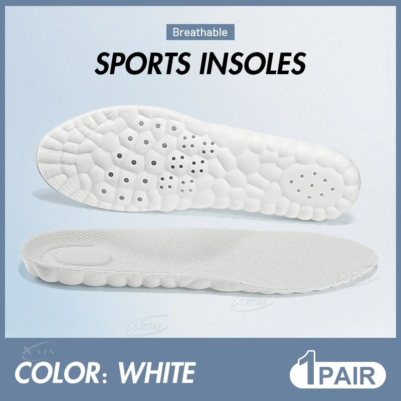 【Xxin】Cloud Shape Elastic Shoe Insoles for Men and Women Light Shock Absorption Sport Shoes Pad Soft Insole Size 35-46